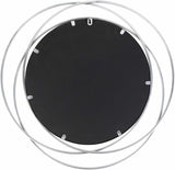 Basay Round Silver Gray Mirror - Ornate Home