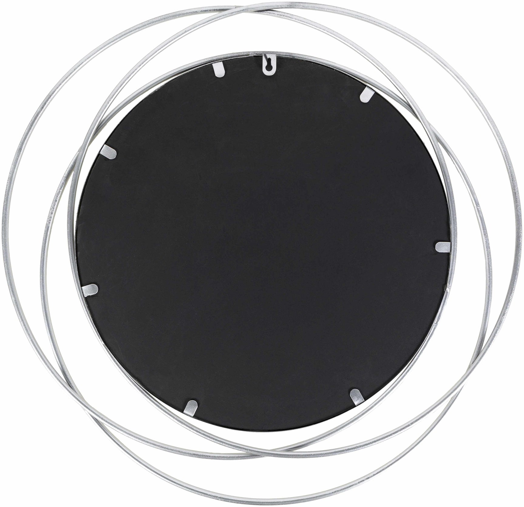 Basay Round Silver Gray Mirror - Ornate Home
