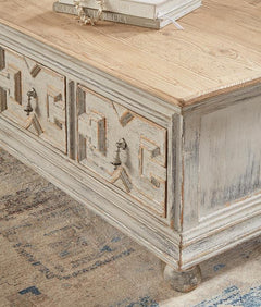 Base And Crown White Coffee Table - Ornate Home