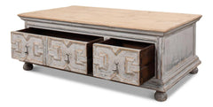 Base And Crown White Coffee Table - Ornate Home