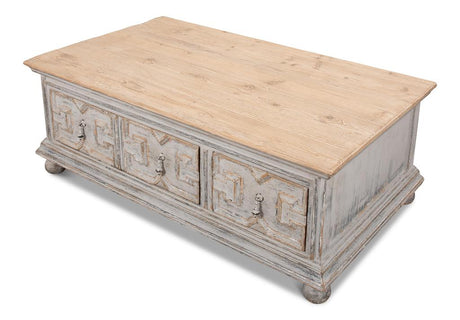 Base And Crown White Coffee Table - Ornate Home