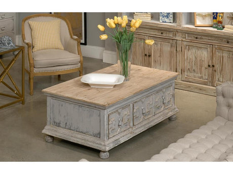 Base And Crown White Coffee Table - Ornate Home