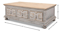 Base And Crown White Coffee Table - Ornate Home