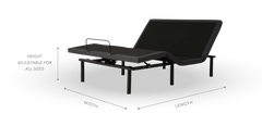 Baselogic Silver Black/Gray Twin XL Adjustable Base - Ornate Home