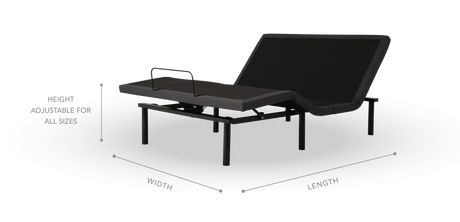 Baselogic Silver Black/Gray Twin XL Adjustable Base - Ornate Home