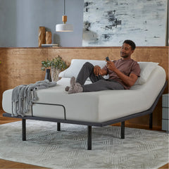 Baselogic Silver Black/Gray Twin XL Adjustable Base - Ornate Home