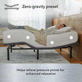 Baselogic Silver Black/Gray Twin XL Adjustable Base - Ornate Home