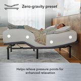 Baselogic Silver Gray Split Cal King Adjustable Base