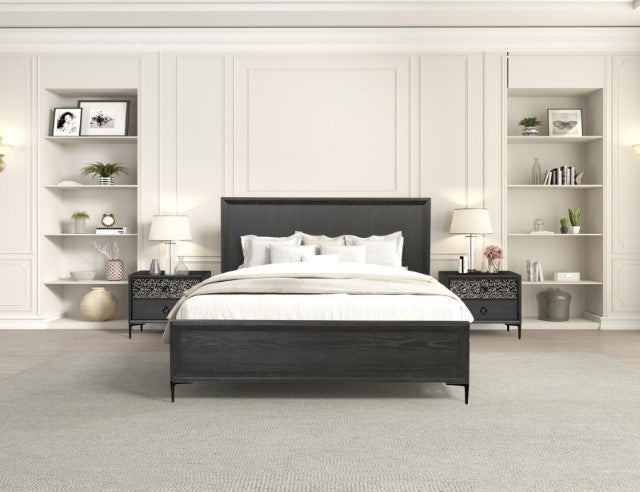 Bashford Espresso Queen 5 Piece Bedroom Set w/2 Nightstands - Ornate Home