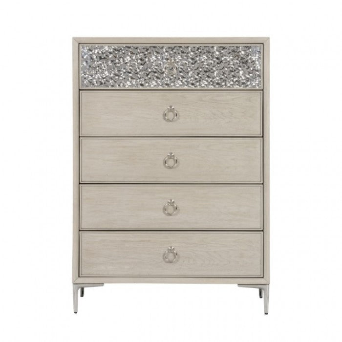 Bashford Natural Oak Queen 5 Piece Bedroom Set w/Chest - Ornate Home