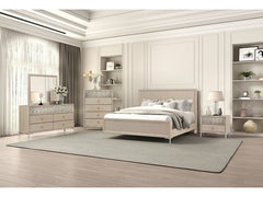 Bashford Natural Oak Queen 5 Piece Bedroom Set w/Chest - Ornate Home