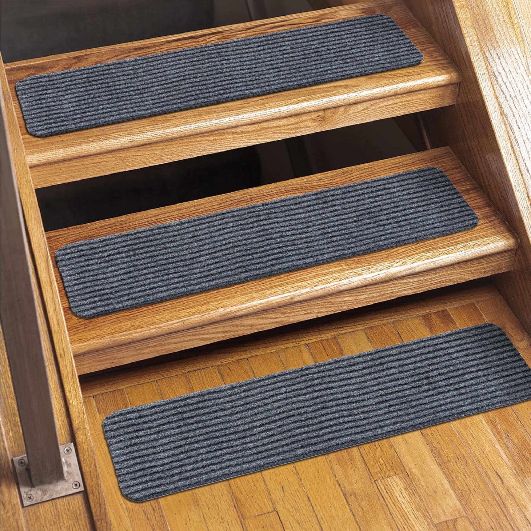 Basic Stair Tread Rugs, Light Gray - Clearance - Ornate Home