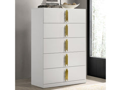 Basildon White/Gold Chest - Ornate Home