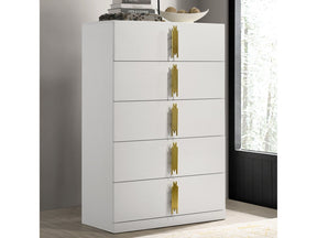 Basildon White/Gold Chest - Ornate Home