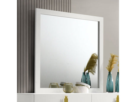 Basildon White/Gold Mirror - Ornate Home