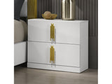 Basildon White/Gold Nightstand - Ornate Home