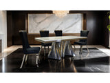 Basilicata Chrome Dining Table - Ornate Home