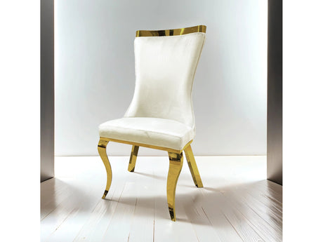 Basilicata Gold/White Chair (Set of 2) - Ornate Home