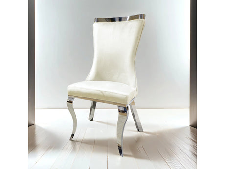 Basilicata Silver/White Chair (Set of 2) - Ornate Home