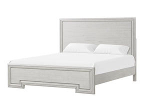 Basilone White Eastern King Bed - Ornate Home