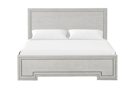 Basilone White Eastern King Bed - Ornate Home