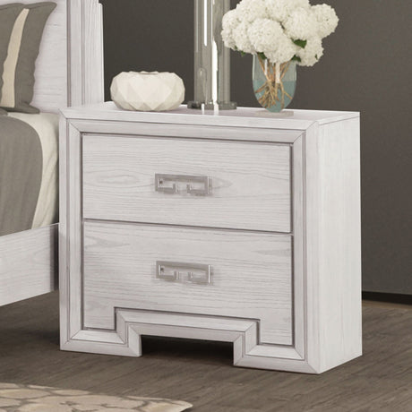 Basilone White Nightstand - Ornate Home