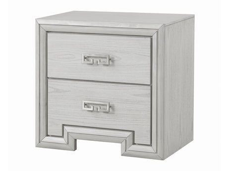 Basilone White Nightstand - Ornate Home