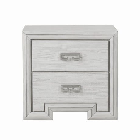 Basilone White Nightstand - Ornate Home