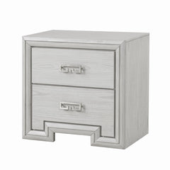 Basilone White Queen 5 Piece Bedroom Set w/2 Nightstands - Ornate Home