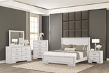 Basilone White Queen Bed - Ornate Home