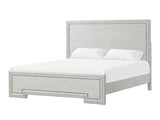 Basilone White Queen Bed - Ornate Home