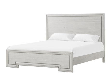 Basilone White Queen Bed - Ornate Home