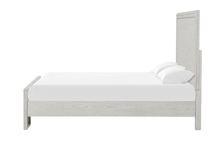 Basilone White Queen Bed - Ornate Home