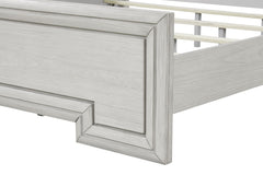 Basilone White Queen Bed - Ornate Home