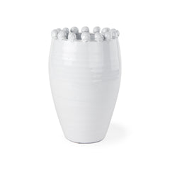 Basin Medium Off-White Glazed Vase - Ornate Home
