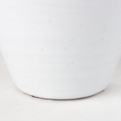 Basin Medium Off-White Glazed Vase - Ornate Home