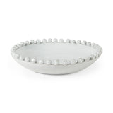 Basin Off-White 16" Round Glazed Decorative Bowl - Ornate Home