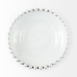 Basin Off-White 16" Round Glazed Decorative Bowl - Ornate Home