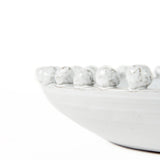 Basin Off-White 16" Round Glazed Decorative Bowl - Ornate Home