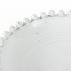 Basin Off-White 16" Round Glazed Decorative Bowl - Ornate Home
