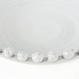 Basin Off-White 16" Round Glazed Decorative Bowl - Ornate Home