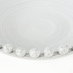 Basin Off-White 16" Round Glazed Decorative Bowl - Ornate Home