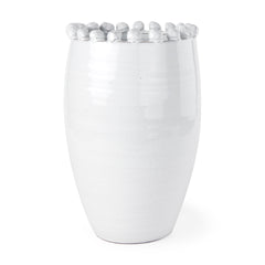 Basin Off-White Large Glazed Vase - Ornate Home