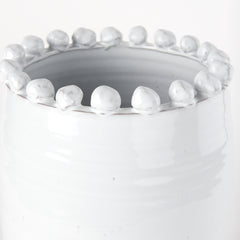 Basin Off-White Large Glazed Vase - Ornate Home