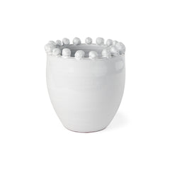 Basin Off-White Small Glazed Vase - Ornate Home