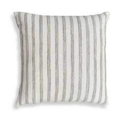 Basket Stripe Brown Rattan Outdoor Pillow - Ornate Home