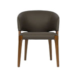 Baskin Brown & Walnut Arm Dining Chair (Set of 2) - Ornate Home