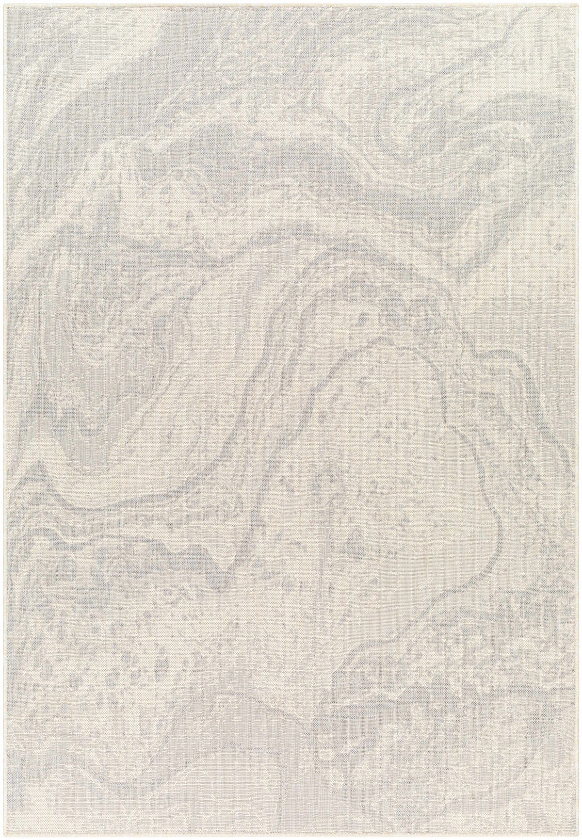Basma Cream Marble Outdoor Area Rug - Clearance - Ornate Home