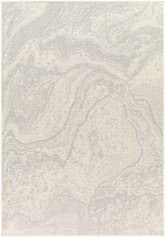 Basma Cream Marble Outdoor Area Rug - Clearance - Ornate Home