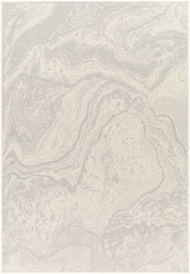 Basma Cream Marble Outdoor Area Rug - Clearance - Ornate Home